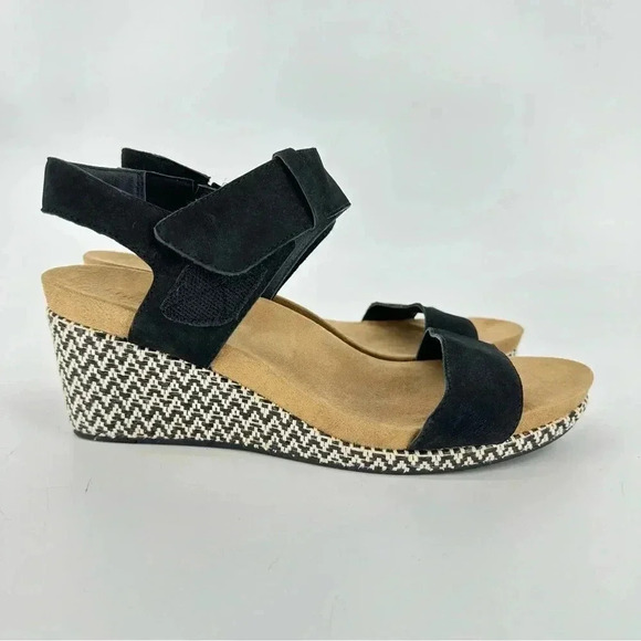 Lucky Brand Shoes - Lucky Brand Kollia Leather Platform Wedge Sandal Black